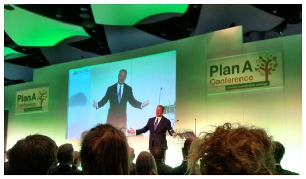 "Everyone can be part of one conversation on how to change the world sustainably" - Al Gore just now in M&amp;S Plan A