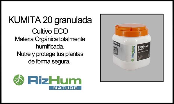 RizHum's tweet image. Una forma fácil, efectiva y cómoda de alimentar tus plantas de forma ecológica: @RizHum Kumita 20 granulada.