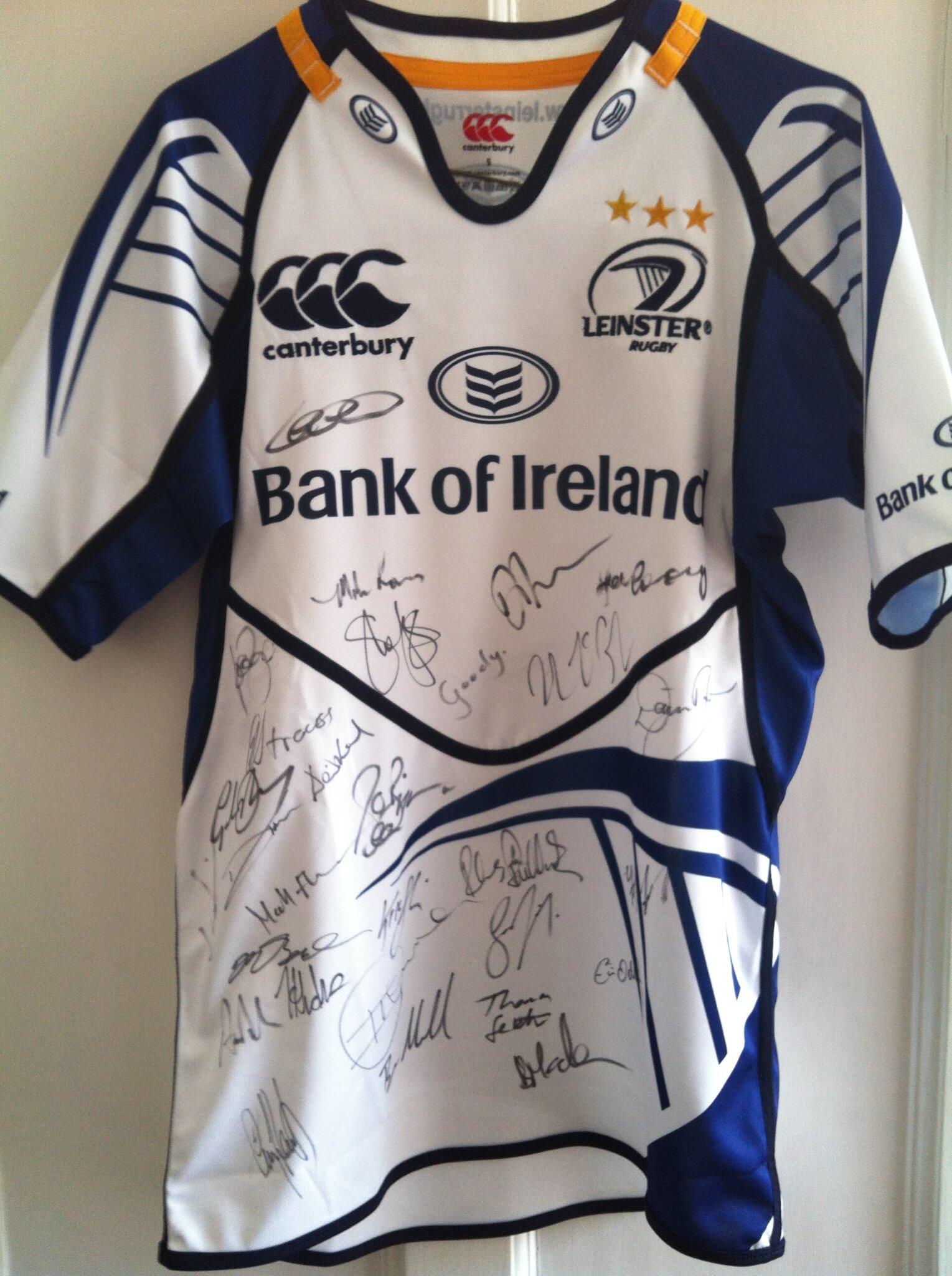 signed leinster rugby jersey