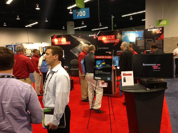 thinkstations's tweet photo. It's the last day to visit our #PTCLive13 booth. Don't miss out on winning a #ThinkPad Tablet 2 or #Intel 520 SSD. http://t.co/s8iknfftQi