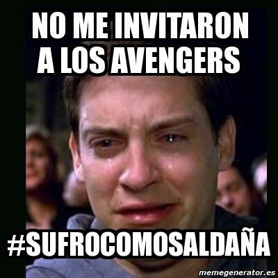 maco_hala's tweet photo. NO me invitaron, por eso #sufrocomosaldaña http://t.co/8wz7mVpY89