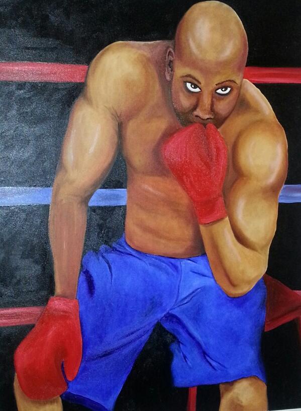 MagereCora's tweet photo. Oil painting 30x40 boxing tribute piece 2013 http://t.co/PHIR2NDkeu