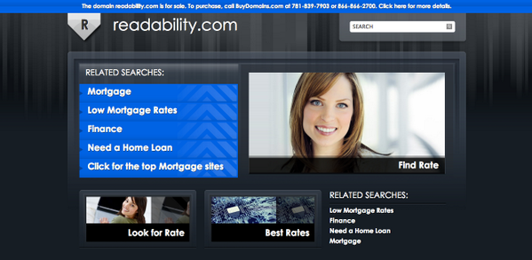 what happened? readability.com domain for sale?  <a href="/readability/">readability</a>