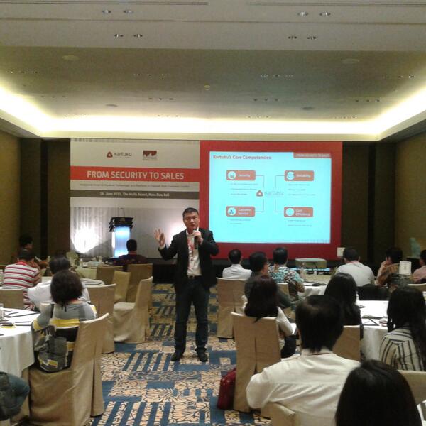 Presentation by Adrian Anwar. Sales &amp; Marketing Director Kartuku. From #security to sales seminar. Nusa Dua Bali 2013