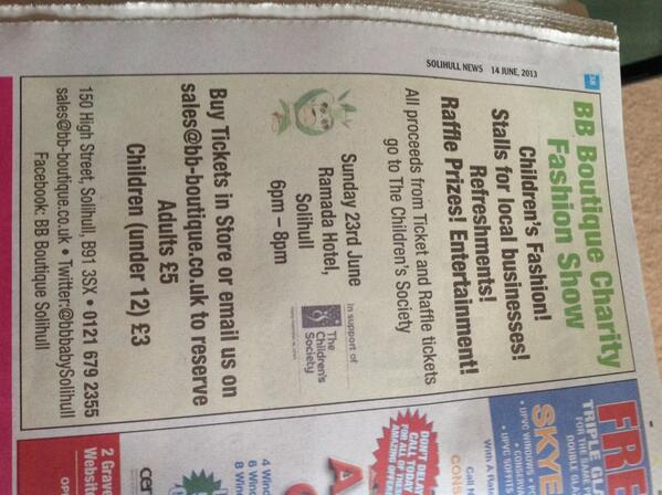 onajurnie's tweet image. Here we are on page 14 of the Solihull News - tickets are selling well #localmodels #localcelebrities