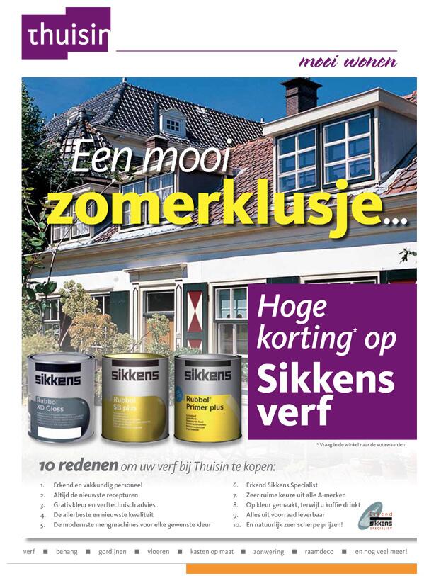 Bij de #Thuisin vestigingen nu hoge korting op #Sikkens verf!!