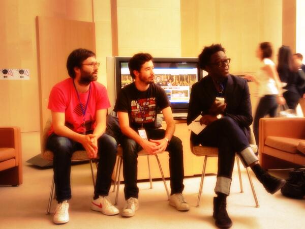 RoumageMareva's tweet photo. Au #tcamp2013 avec les fondateurs de @goldenmoustache pour parler blogs&amp; marques !! http://t.co/wxAJQZ8hm2