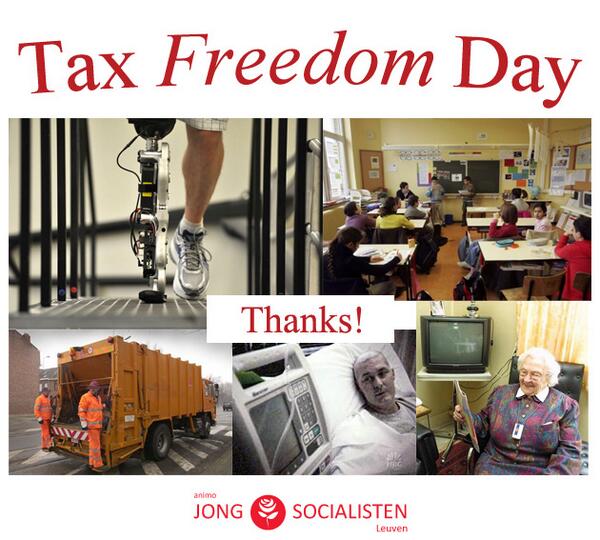 Freleys's tweet image. Vrijheid! #taxfreedomday :  deredactie.be/cm/vrtnieuws/o…