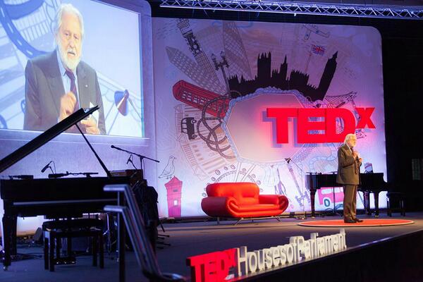 @TEDxHoP - TEDxHousesofParliament speaker Lord Puttnam on the stage
