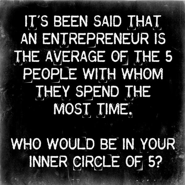 RT and tag your inner circle of 5! #entrepreneur #business #EO360