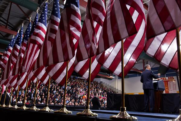 BarackObama's tweet photo. Happy Flag Day, America. "Wherever our American journey has taken us... Old Glory has followed." —President Obama http://t.co/eOjbNF8ssd