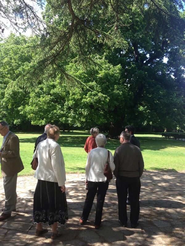 Scouts having a tour and taking in the Gilwell Oak #GilwellPark