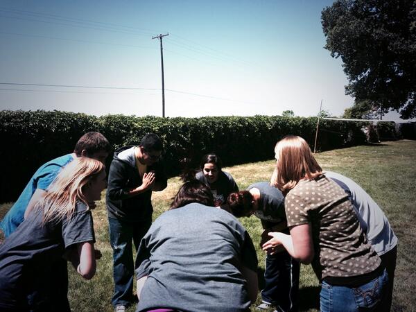 UtahHOSA's tweet image. State Officers playing a communication game at the #CLASropescourse #leadershiptraining @utahhosa #CTSO