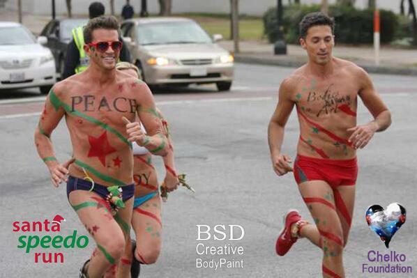BSDCreative's tweet photo. @ChlkoFoundation sponsored @BSDCreative #bodypaint on team north pole dancers for @AtlSantaRun @CUREchildcancer http://t.co/EqvplqK9zg