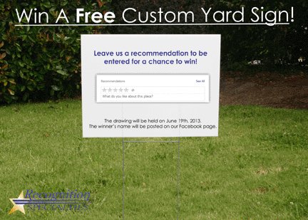 NiceBadge's tweet photo. Win a FREE custom 24" x 18" yard sign! To enter, visit us at http://t.co/ZA0lcbV1dO http://t.co/uKxLuUuPYQ