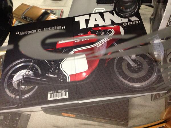 brandnewblues's tweet photo. premiere issues of @TankMoto magazine, in the garage glass cabinet. http://t.co/l4vLO0gxk4