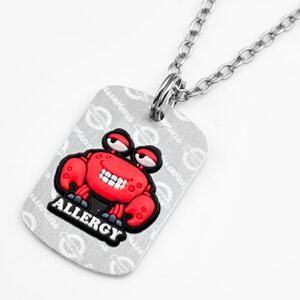 ArtJewelryStore's tweet photo. #KidsAllergyAlertDogTags 'Crabby' Shellfish Allergy Alert Children's Dog Tag ... - 'Crabby' Shellfish Allergy ... http://t.co/YsNem2AuEG