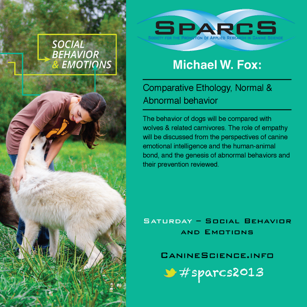 CanineScience's tweet image. Comparative Ethology with Michael Fox - Day Two #SPARCS2013 #dogbehavior #wolfbehavior -