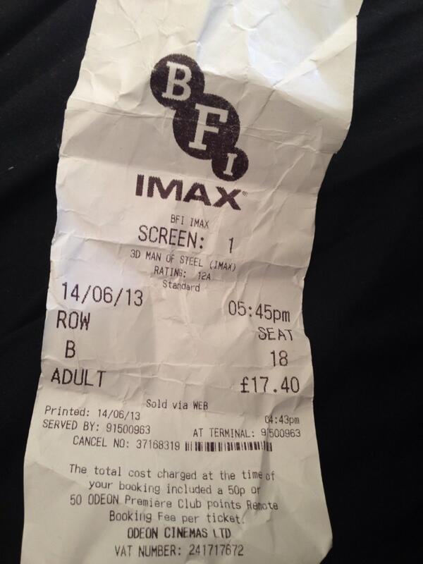 isi1694's tweet photo. @ManofSteelMovie @DCComics  #MOStix Saw it on the biggest screen in Britain. Wasn't let down, movie of the year! http://t.co/SAz1bGflXn