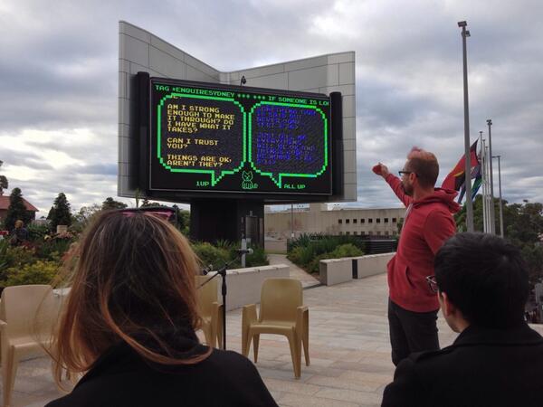 kathycleland's tweet photo. Portals project at Chatswood #ISEA2013 #iseelSEA http://t.co/VZgIX1PAQu