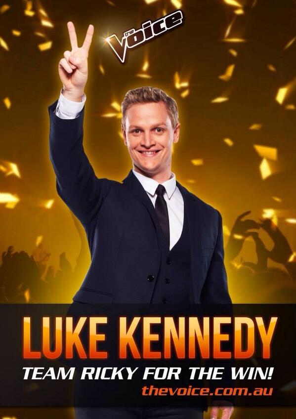 TheVoiceAU's tweet photo. Are you supporting @lukeckennedy? #luketowin if you want him to be #TheVoiceAU http://t.co/uVIiHSJgvA