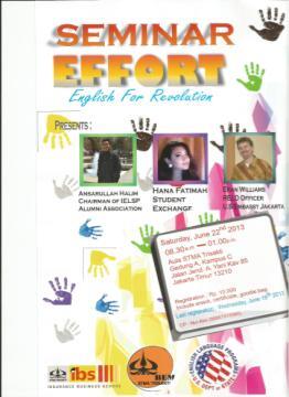 MANews_Trisakti's tweet photo. @ec_ozone BEM STMA Trisakti Proudly Present. Seminar Bahasa Inggris EFFORT "English For Revolution" http://t.co/dQ1dDpy3gi