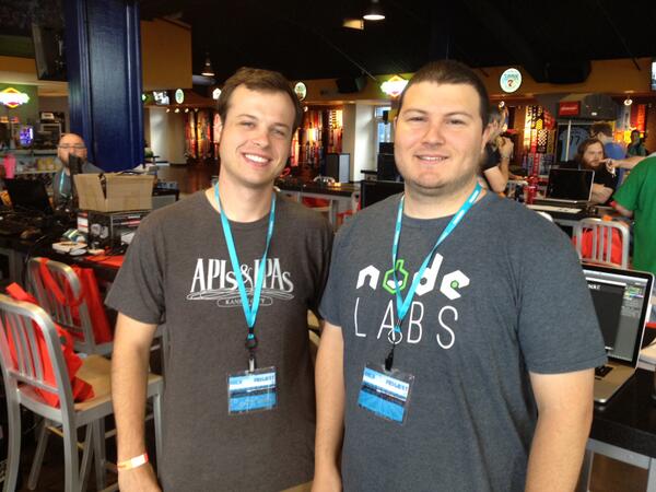 smerchek's tweet image. At @SportingKC with @joeandaverde hacking on a project for #hackMW!
