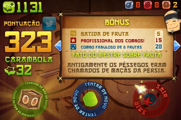 MarcioHurley's tweet photo. Fiz 323 pontos no Modo Arcade do Fruit Ninja para iPhone! http://t.co/ZfEcHbOeDr http://t.co/sxjCY1xMnQ