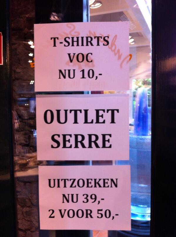 Serre outlet geopend!