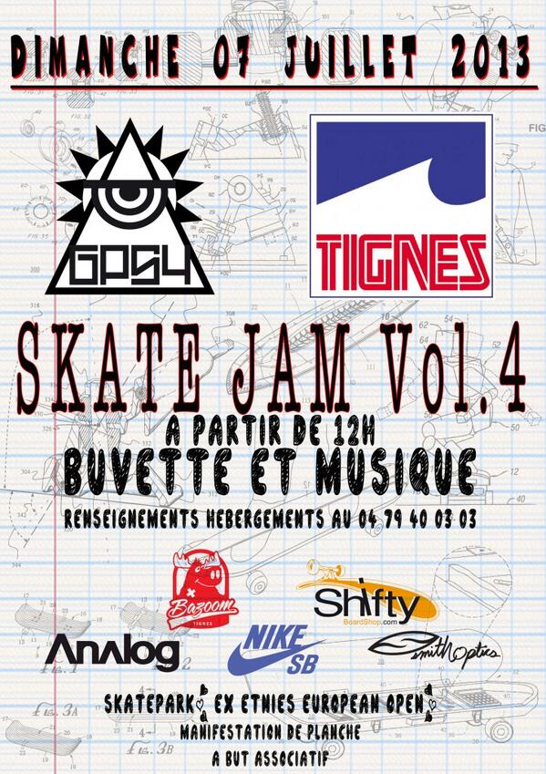 TignesSpirit's tweet image. Gpsy Skate Jam Vol.4… #Tignes #skate park Sun 7/07 from 12pm/midday.  More info: tignes-spirit.com/news/story/280