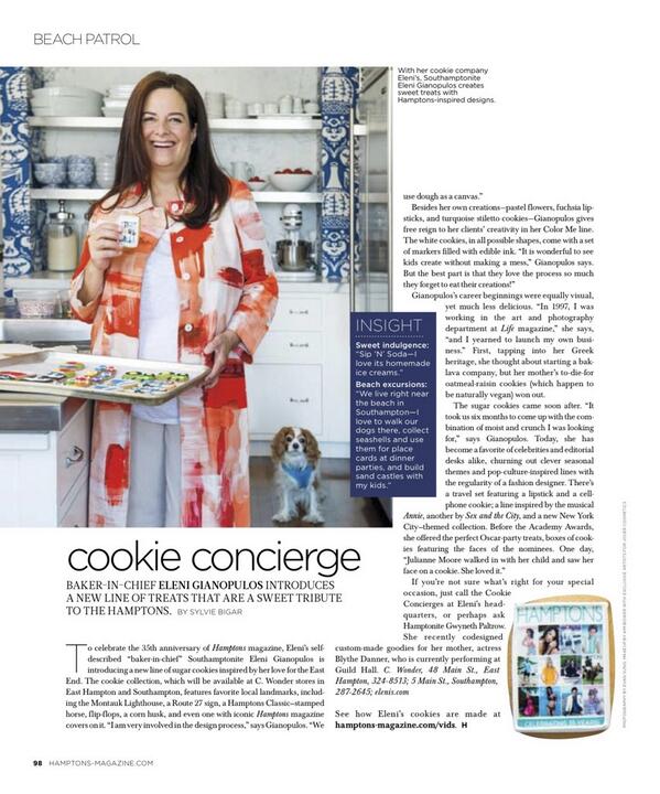 @Elenicookies #spyluxe Limited Edition Cookie tin for our <a href="/hamptonsmag/">Hamptons Magazine</a> 35th &amp; u can buy NOW elenis.com