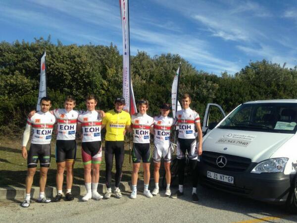 TuksCycling's tweet photo. Team ready to race! Stage 5 starting just before 3pm. Thanx to all our sponsors! http://t.co/VOhuvnreyH
