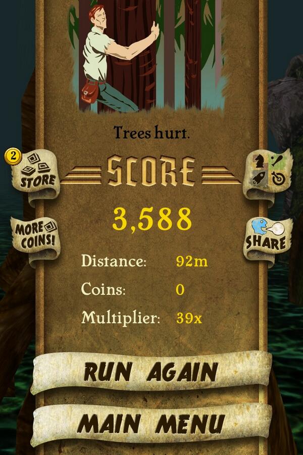 jlwitkowski's tweet image. I got 3,588 points while escaping from demon monkeys. Beat that! bit.ly/TempleRunGame #TempleRun