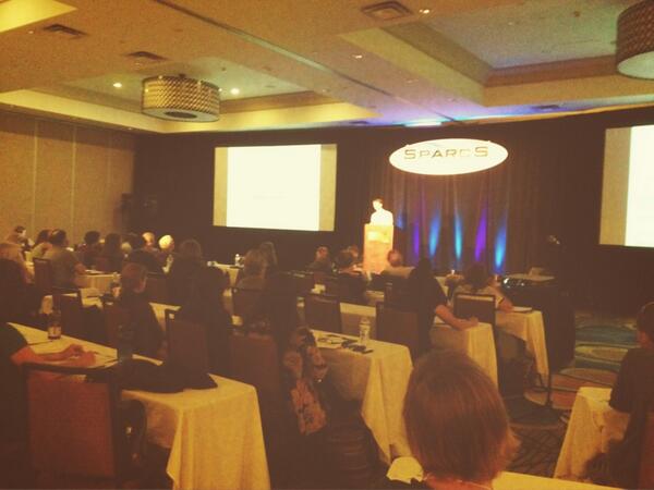 BrittBBreeden's tweet image. #SPARCS2013 live!!!!