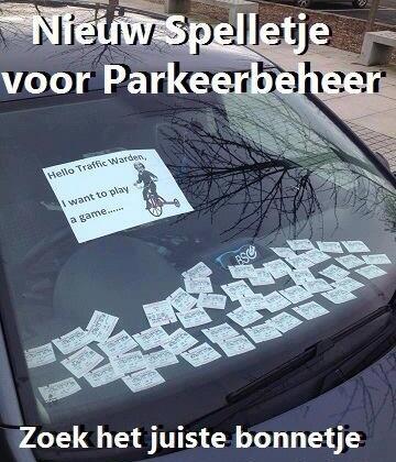 Voor de parkeerwachter... #vervelingstip