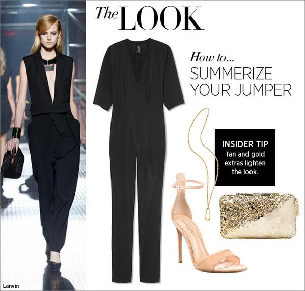 harpersbazaarus's tweet image. The black jumpsuit is the ultimate in laid-back summer chic. Shop the look now! hbazaar.co/6013ZBrD