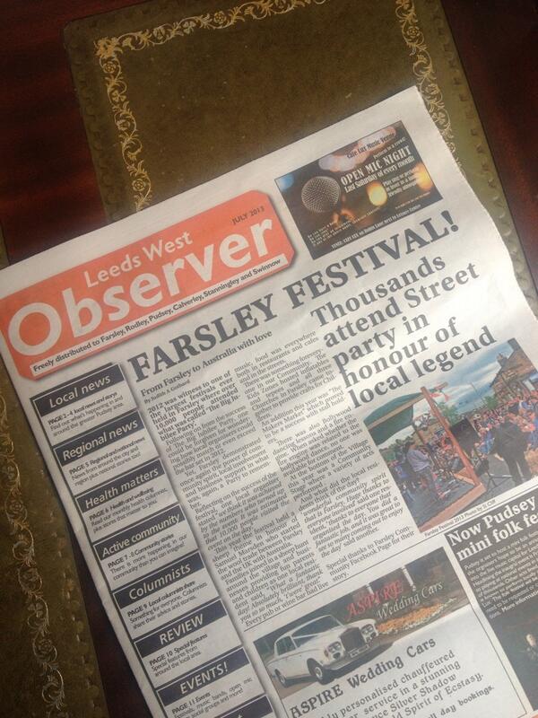 WestLeedsObserv's tweet photo. The July edition of newspaper fresh from the printers #Farsley #Pudsey #Rodley  #Calverley #Stanningley #Swinnow http://t.co/LyqmlbXd7T