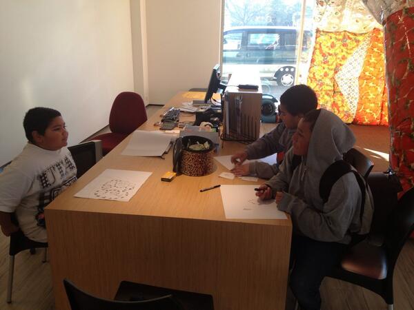 Fresh274's tweet image. Good morning from a very chilly Otara, to escape the cold the boys are here drawing #sweet &amp;gt;