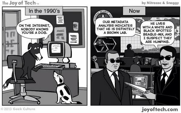 troyhunt's tweet image. You can't even hide your species from the NSA these days!