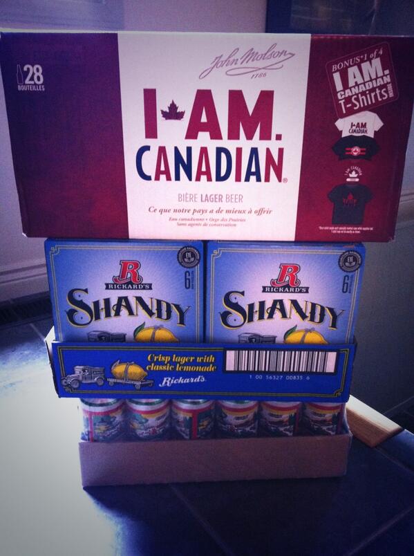 TazFM96's tweet image. Thanks to @commer19 from @MolsonCoorsCA we are now ready for Canada Day long weekend!  Oh Canada! #BeSafeHaveFun