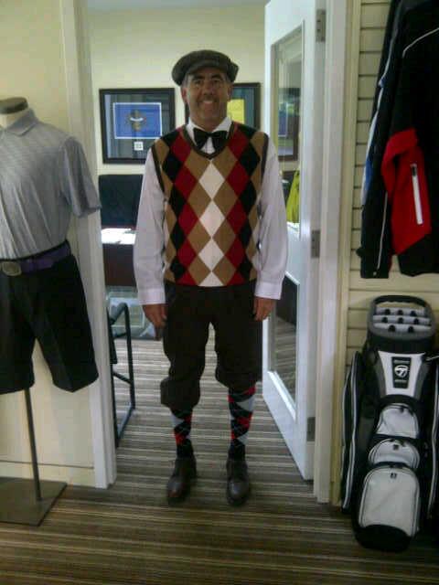 judiekavanagh's tweet image. In honour of Islington Golf Club's 90th Anniversary, @PhilKavanaghIGC dresses like a 90-year-old!  #plus4s
