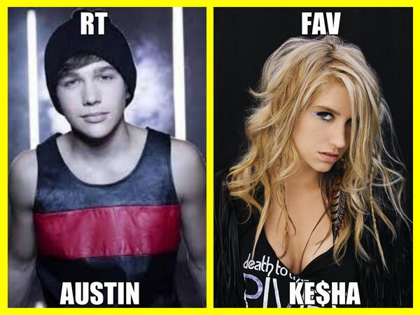 JulianaFuriaOk's tweet photo. Austin Mahone vs Ke$ha

RT for @AustinMahone 
FAV for @keshasuxx http://t.co/JivHEG1dPx