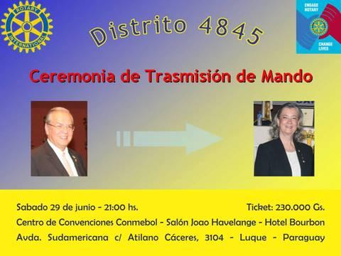 RotaryDistrito4's tweet image. Cambio de autoridades