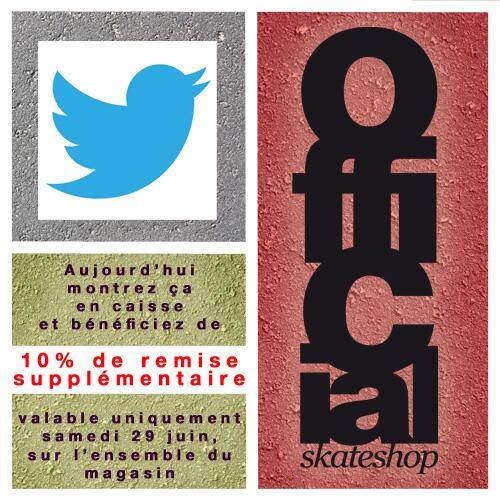 official_skate's tweet photo. Montrez nous cette photo à votre passage en caisse et bénéficiez de 10% de remise supplémentaire. http://t.co/98nWMkogqe