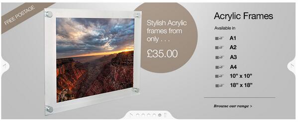 Check out our new Acrylic range on our website. A contemporary way to show off your images. printblock.co.uk