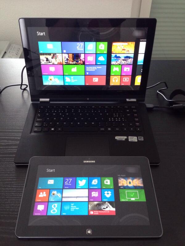 slaWterCH's tweet image. My two #Windows8 devices, both #MicrosoftSchweiz contest prices 😃