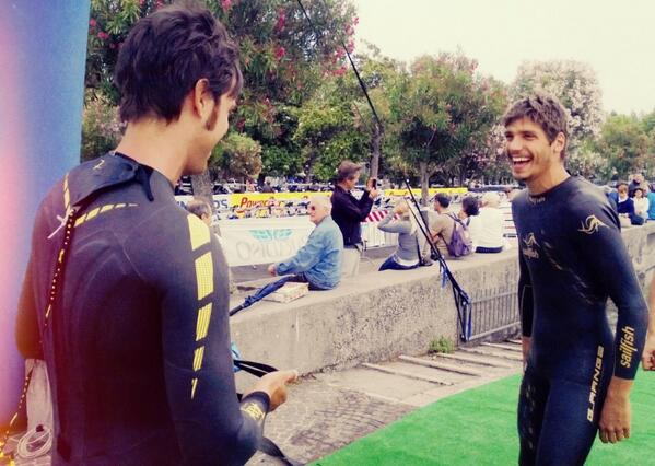 GarminLive's tweet photo. @luca_conti e @KenixFabian hanno superato la prova costume #GarminTrioSirmione http://t.co/Tnv4EW8712