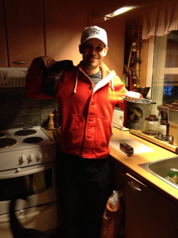 Playing golf with my relatives, and of course I won.