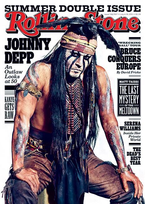 A4BrothersJoint's tweet photo. Tonto (Johnny Depp) covers Rolling Stone #Tonto #JohnnyDepp #TheLoneRanger #RollingStone #RollingStoneMagazine http://t.co/PN3GgAp8lJ