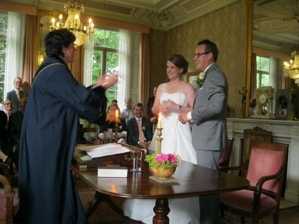 Gisteren dochter Marjolein getrouwd met Robert Westerterp. Prachtig evenement.